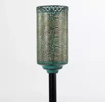Anna's Collection Solar fakkel metaal 9 x 60 cm antiek turquoise - afbeelding 1
