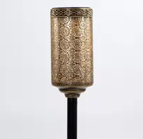 Anna's Collection Solar fakkel metaal 9 x 9 x 60 cm antiek goud - afbeelding 1