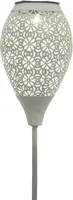 Anna's Collection Solar fakkel metaal gebroken wit 78 cm, Wit - afbeelding 1