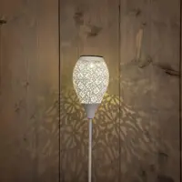 Anna's Collection Solar fakkel metaal gebroken wit 78 cm, Wit - afbeelding 2