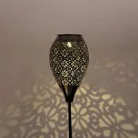 Anna's Collection Solar fakkel metaal mat zwart x 78 cm, Zwart - afbeelding 2