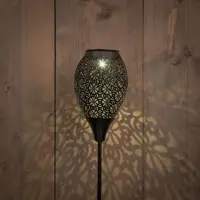 Anna's Collection Solar fakkel metaal mat zwart x 78 cm, Zwart - afbeelding 3