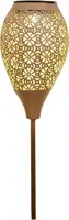 Anna's Collection Solar fakkel metaal oud roze x 78 cm, Roze - afbeelding 1