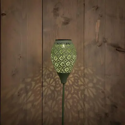 Anna's Collection Solar fakkel metaal sage groen x 78 cm - afbeelding 2