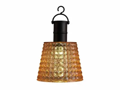 Anna's Collection Solar hanglamp amber 12,5 x 12,5 x 16 cm warm wit