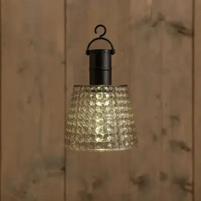 Anna's Collection Solar hanglamp smokey 12,5 x 12,5 x 16 cm warm wit - afbeelding 1