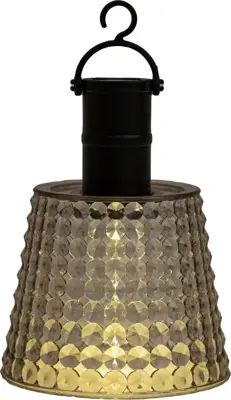 Anna's Collection Solar hanglamp smokey 12,5 x 12,5 x 16 cm warm wit - afbeelding 2
