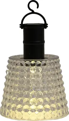 Anna's Collection Solar hanglamp transparant 12,5 x 12,5 x 16 cm warm wit
