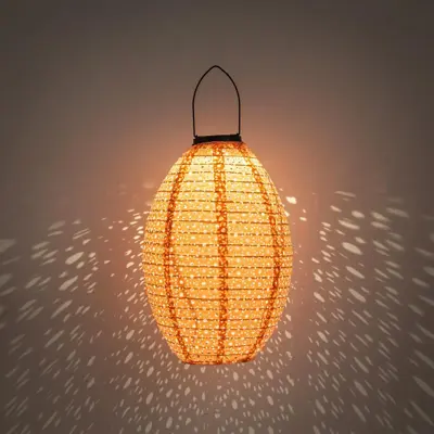 Anna's Collection Solar lampion 22 x 32 cm koraal - afbeelding 3