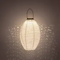 Anna's Collection Solar lampion 22 x 32 cm wit - afbeelding 2