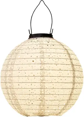Anna's Collection Solar lampion 25 cm wit - afbeelding 1