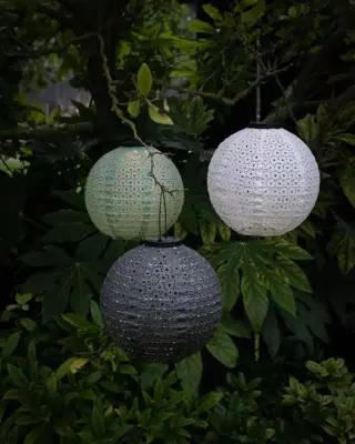 Anna's Collection Solar lampion 25 cm wit - afbeelding 3