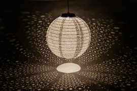 Anna's Collection Solar lampion 25 cm wit - afbeelding 5