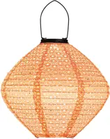 Anna's Collection Solar lampion 25 x 29 cm koraal - afbeelding 1