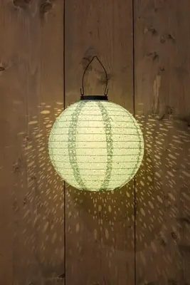 Anna's Collection Solar lampion 25cm sage groen - afbeelding 4