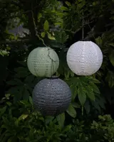 Anna's Collection Solar lampion 25cm sage groen - afbeelding 5