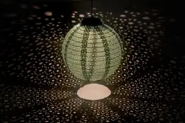 Anna's Collection Solar lampion 25cm sage groen - afbeelding 3
