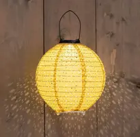 Anna's Collection Solar lampion d25cm okergeel - afbeelding 2