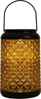 Anna's Collection Solar lantaarn amber 12,5 x 20 cm - Geel - afbeelding 1