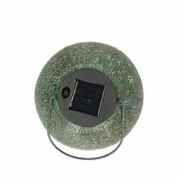 Anna's Collection Solar lantaarn metaal 14,5 x 16 cm antiek turquoise warm wit - afbeelding 3