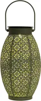 Anna's Collection Solar lantaarn metaal sage groen 24 x 13 cm, kleur: Sage green - afbeelding 1
