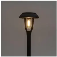 Anna's Collection Solar lantaarn op steker 11,5 x 40,5 cm zwart met led - afbeelding 2
