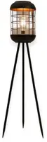 Anna's Collection Solar retro vloerlamp 18 x 88 cm - Zwart - afbeelding 1