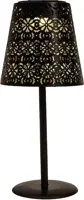Anna's Collection Solar tafellamp metaal mat zwart 28 x 12 cm - afbeelding 1