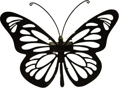 Anna's Collection Solar vlinder 25 x 34,5 x 5 cm - Zwart - afbeelding 1