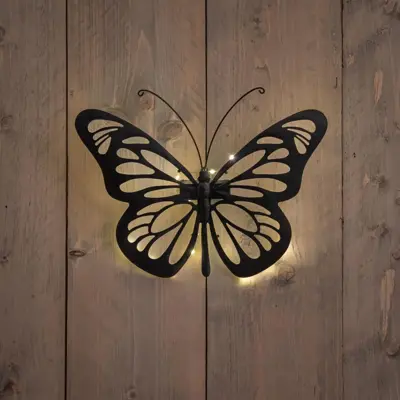 Anna's Collection Solar vlinder 25 x 34,5 x 5 cm - Zwart - afbeelding 2