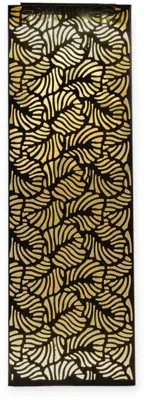 Anna's Collection Solar wand-deco metaal blad zwart 20 cm x 61,5 cm  - afbeelding 1