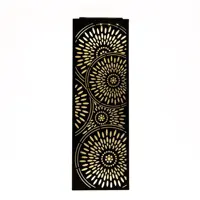 Anna's Collection Solar wand-deco metaal bloem zwart 20 cm x 61,5 cm - afbeelding 1
