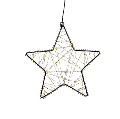 Anna's Collection ster 100led op batterij 26cm classic warm - afbeelding 1