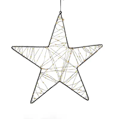 Anna's Collection ster 200led op batterij 56cm classic warm - afbeelding 1