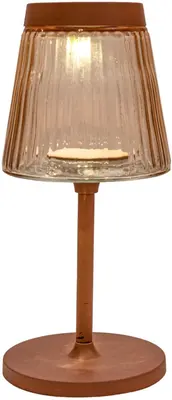 Anna's Collection tafellamp solar 1 led 15x14.5cm terra