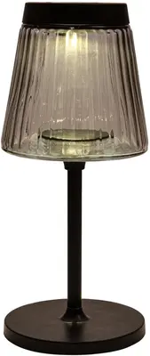 Anna's Collection tafellamp solar 1 led 15x14.5cm zwart