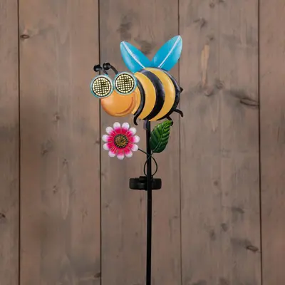 Anna's collection tuinsteker bij solar rollende ogen op steker 17x10x75cm