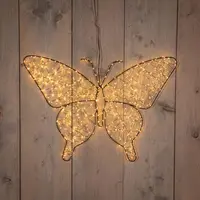 Anna's Collection vlinder van metaal – 600 LED, 43 cm, classic warm - afbeelding 1