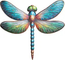 Anna's Collection wanddecoratie metaal libelle 37.5x42.5cm multi kopen?