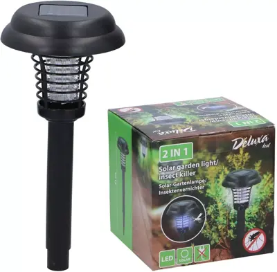 Anti-insectenlamp solar zwart - afbeelding 1