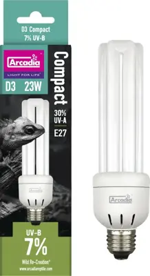 Arcadia D3 compact lamp 23W E27 7% UV-B