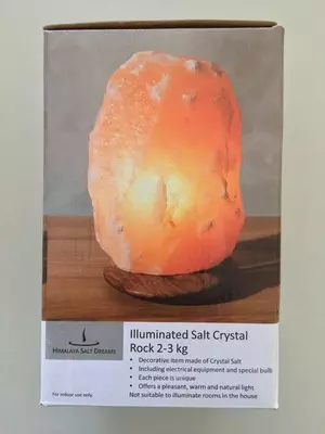 Art bizniZ tafellamp zoutkristal himalaya salt dreams 19x19cm oranje - afbeelding 2