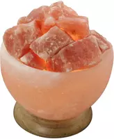 Art bizniZ tafellamp zoutkristal himalaya salt dreams brokken 13x10cm oranje - afbeelding 1