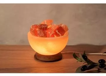 Art bizniZ tafellamp zoutkristal himalaya salt dreams brokken 13x10cm oranje - afbeelding 2