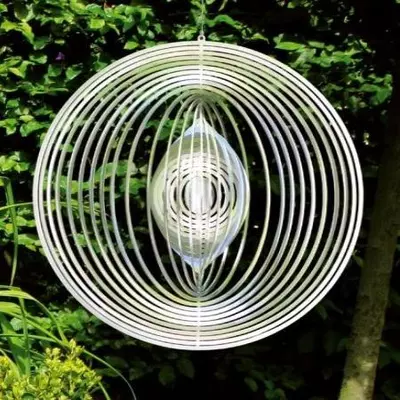 Art bizniZ windspinner rvs cirkel fijn 17.5cm zilver
