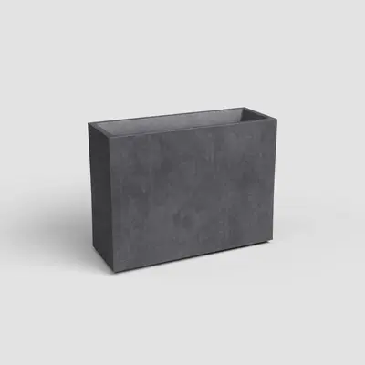 Artevasi sydney hoog kunststof plantenbak 79.5x29.5x68cm antraciet - afbeelding 1