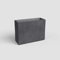 Artevasi sydney hoog kunststof plantenbak 79.5x29.5x68cm antraciet - afbeelding 1