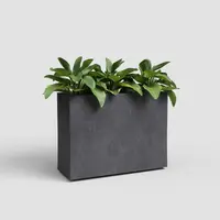 Artevasi sydney hoog kunststof plantenbak 79.5x29.5x68cm antraciet - afbeelding 2