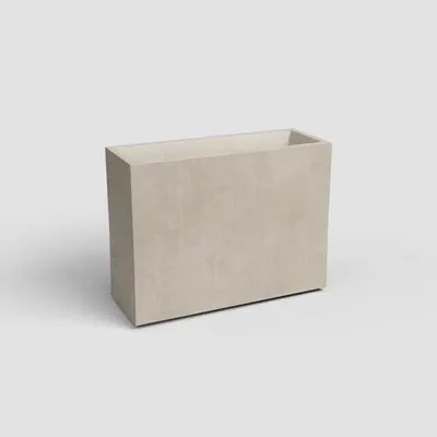 Artevasi sydney hoog kunststof plantenbak 79.5x29.5x68cm crème - afbeelding 1