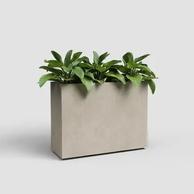Artevasi sydney hoog kunststof plantenbak 79.5x29.5x68cm crème - afbeelding 2